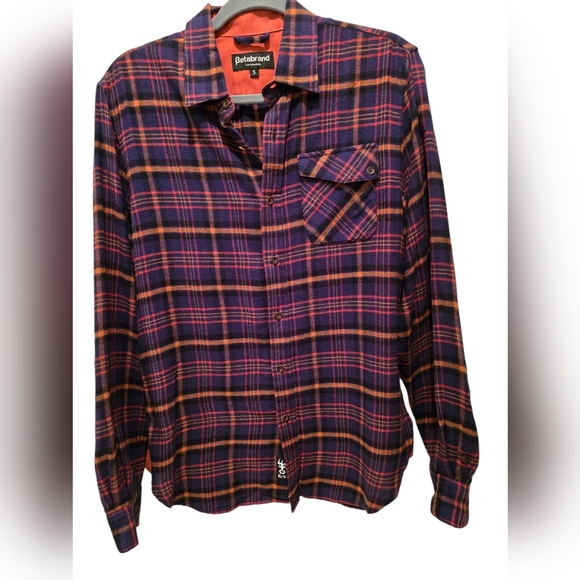 Betabrand Long Sleeve Button Up Flannel Shirt. Size Small - Picture 2 of 8